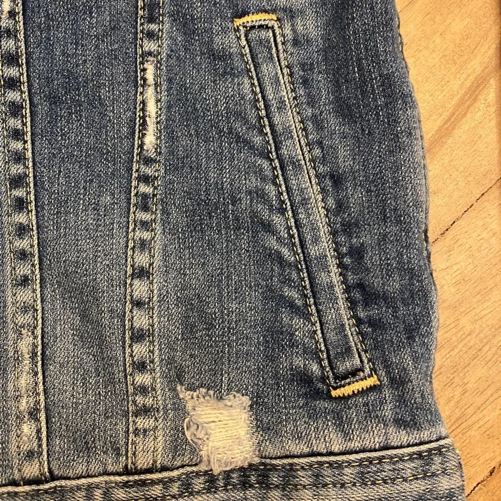 Adriano Goldschmied AG Distressed Denim Jacket Blue XS - Picture 5 of 9